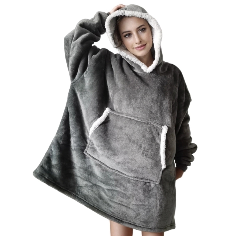 Sherpa Hoodie Fleece - Poręczny dla dorosłych super miękki flanelowy