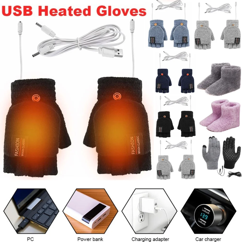 Hand Warmer Electric - Rękawice elektryczne USB z ogrzewaniem, zimowe,