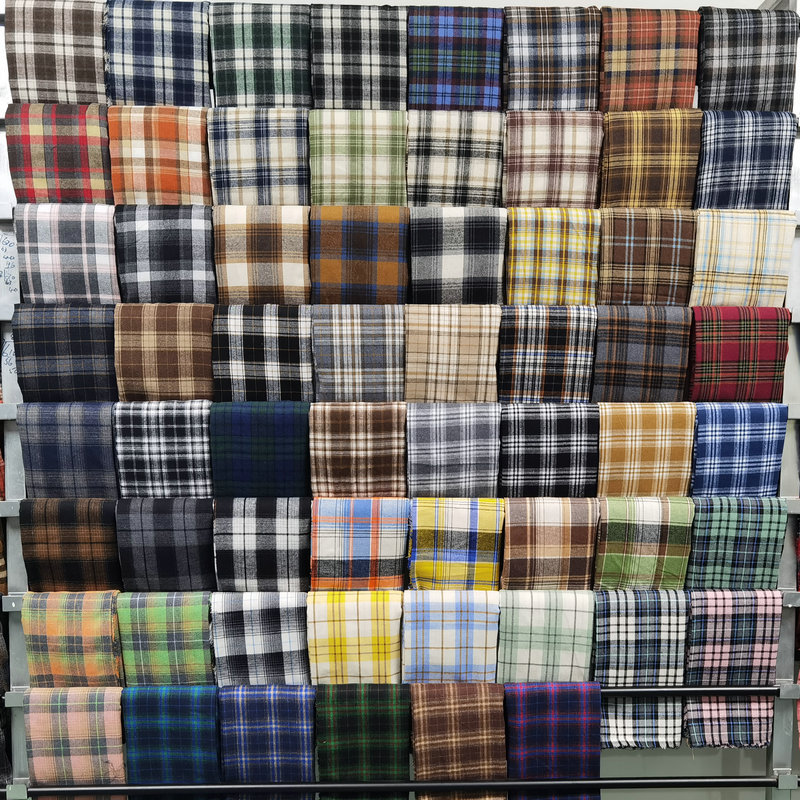 Flannel Shirt Lined - Tkanina flanelowa w kratę diagonalną na