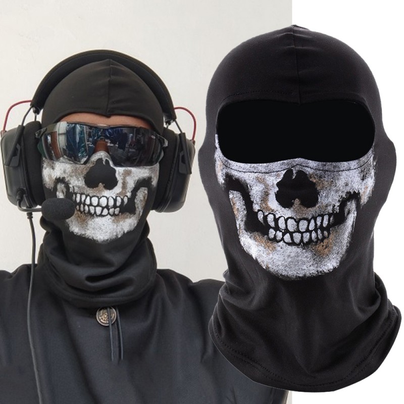 Balaclava Ski Mask - Gra COD Ghost Skull Cosplay twarz
