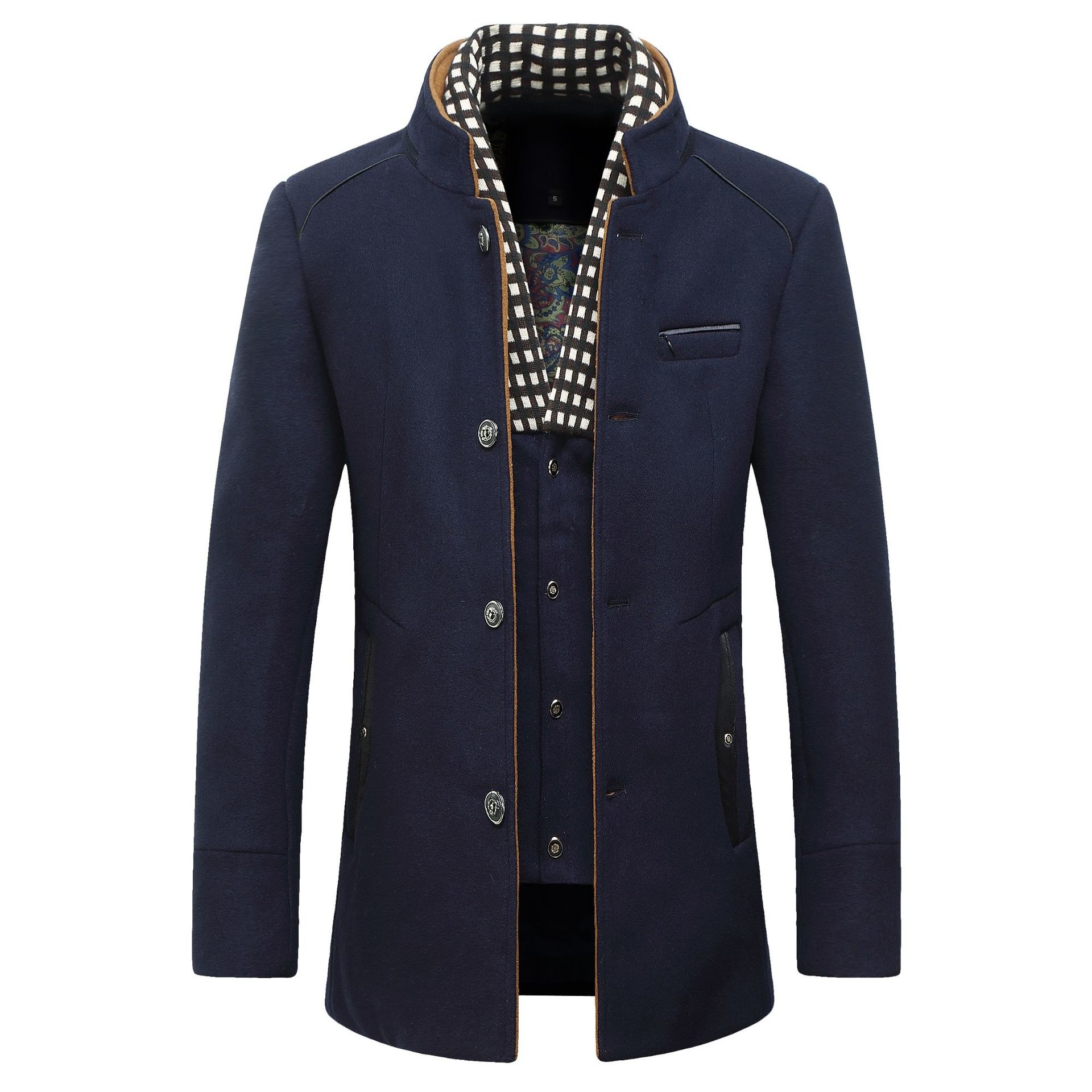 Modna męska wełniana kurtka kl – Wool Coat Peacoat recenzja i cena