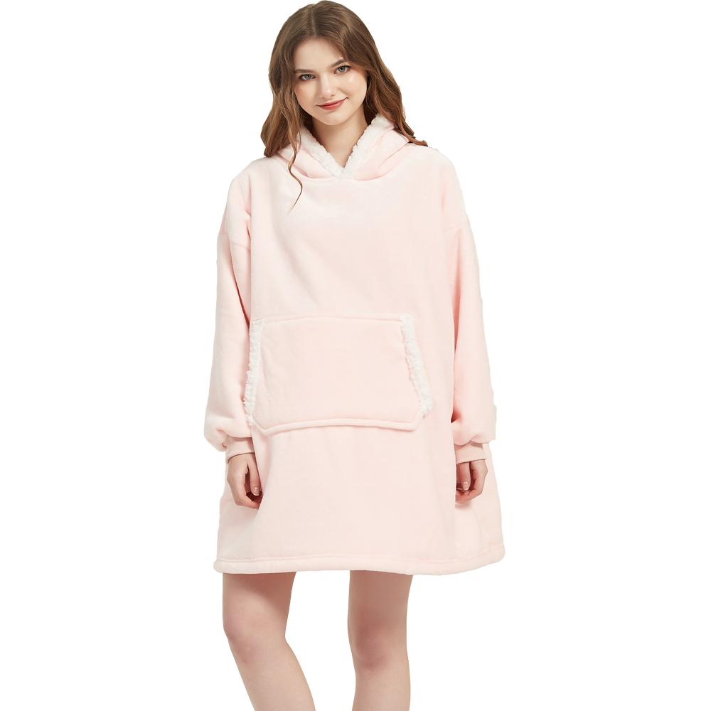 Z mikrofibry pluszowy koralowy – Sherpa Hoodie Fleece recenzja i cena