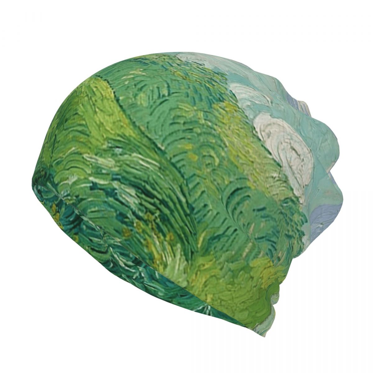 Zielone Pole Pszenicy, Auvers, – Knit Beanie Hat Warm recenzja i cena
